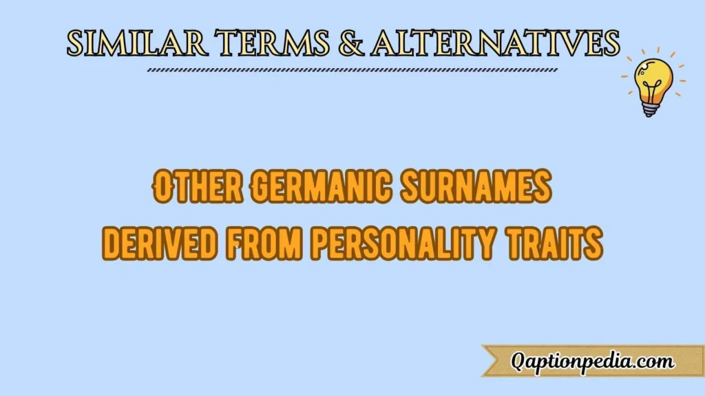 Similar Terms & Alternatives