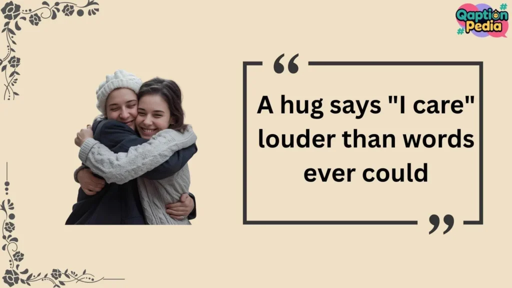 hug captions