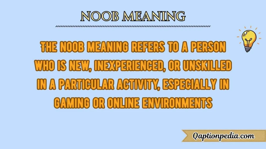 Noob Meaning
