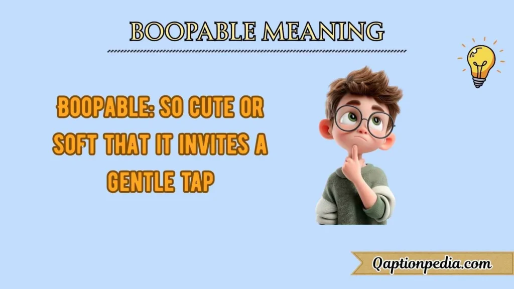 Boopable Meaning