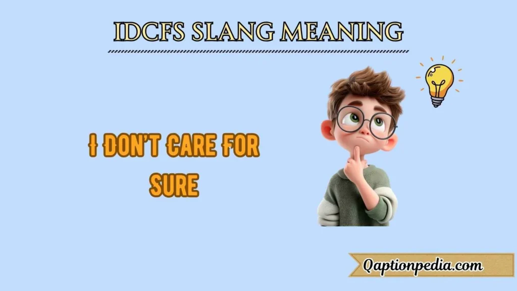 IDCFS slang meaning